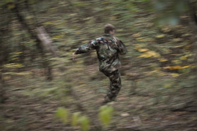  Giocatore di Paintball nel mezzo della gara 