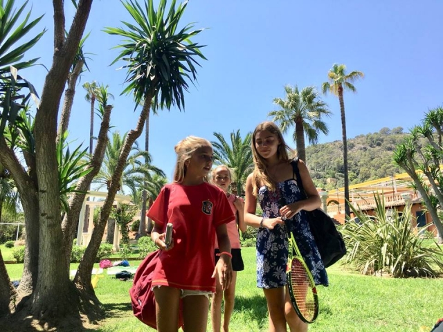 Listas para la clase de tenis