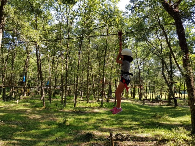 Tirolinas multiaventura duranle el campamento