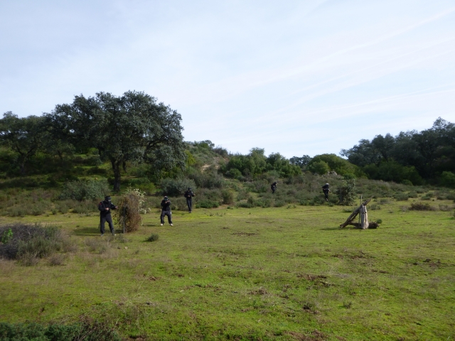  Équipe de paintball en action 