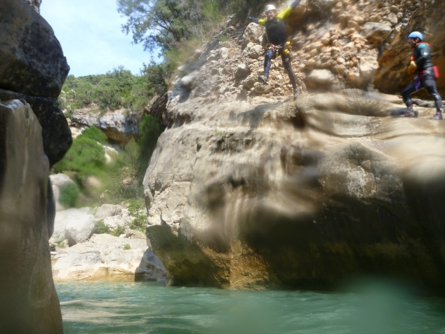  Jumping into a water pool