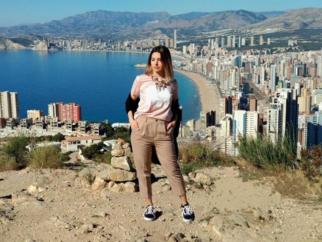 fotografia con el skyline de Benidor