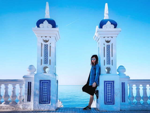 Posando en los mejores lugares de Benidorm