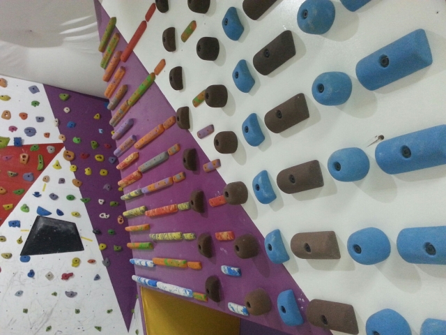 Diverse prese per l'arrampicata 