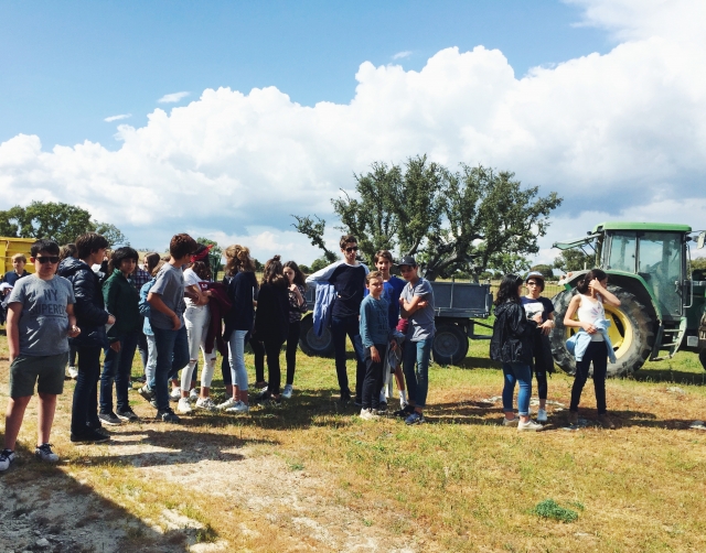 Grupo de estudiantes de visita ganadería Salamanca