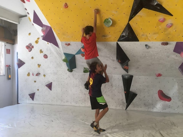 Climbing with the help of a friend 