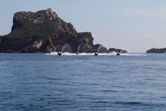 Una de las islas al fondo