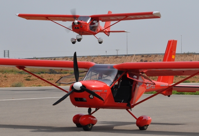 Avioneta ultraligera en San Javier