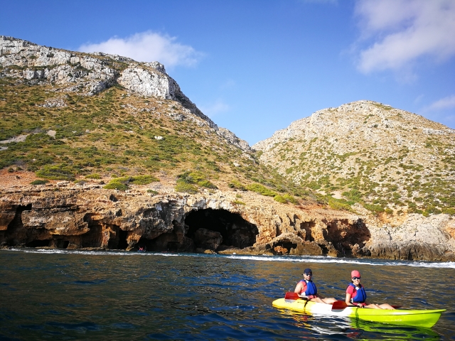 A bordo del kayak doble
