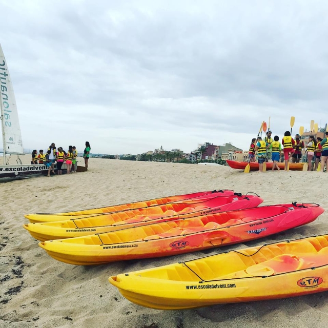  Kayaks on the sand 