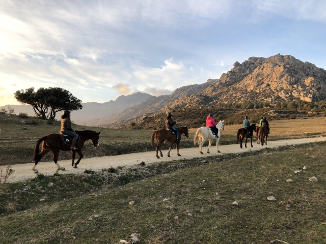 Horseback riding through La Pedriza 