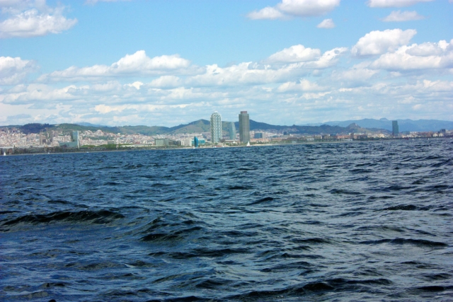 Vistas de Barcelona desde el mar