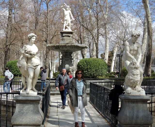 Jardins com esculturas Palacio Aranjuez 