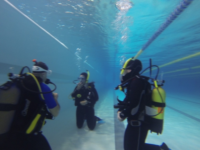  Diving practice in Telde pool 