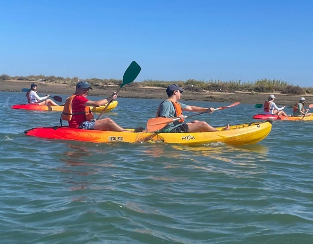  划船穿过克里斯蒂娜岛的沼泽 