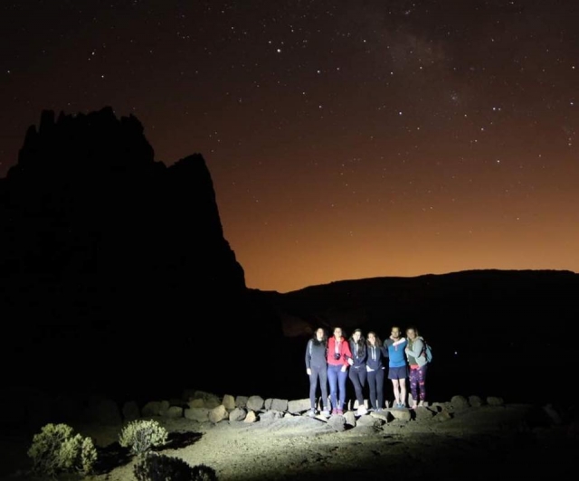 Senderismo bajo las estrellas en El Teide