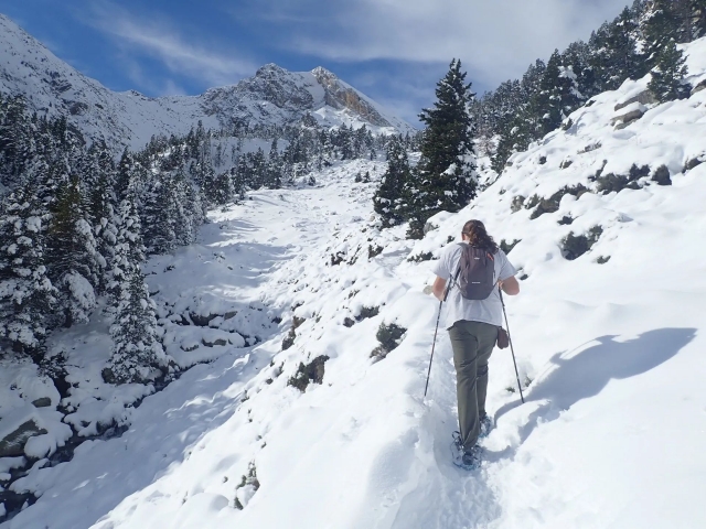  Avec des raquettes à Vallter 2000 