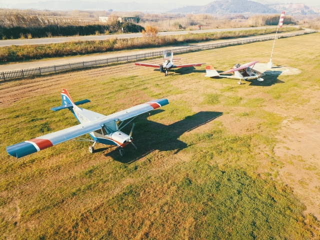  Fleet of ultralights at La Llosa Aerodrome 