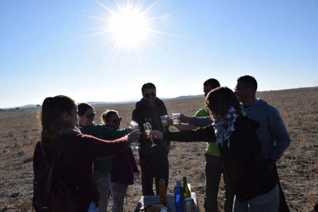 Brindis tras el viaje 