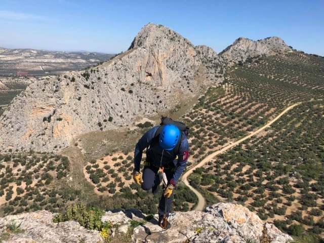  Disposto a scendere la via ferrata di Archidona 