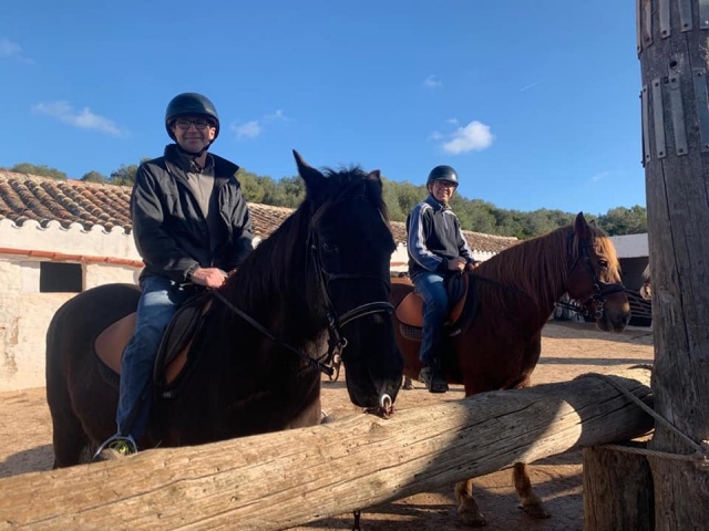  Departure on horseback from Ferreries 