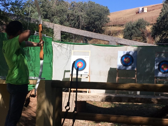  At the center of the target 