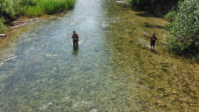 Pescando al estilo mosca