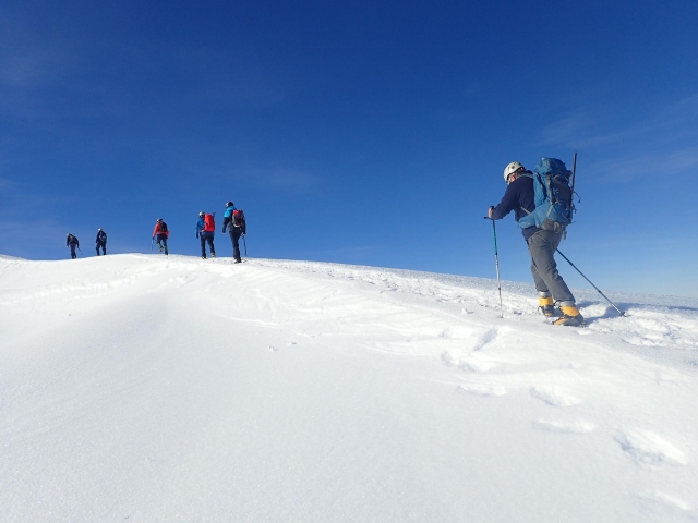  Snowy summit of Veleta with crampons 