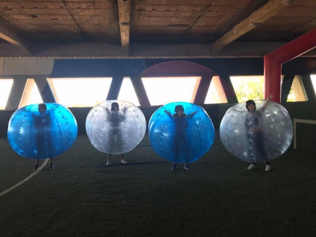 Bubble-Soccer-Spiel in der Nähe von Salamanca 