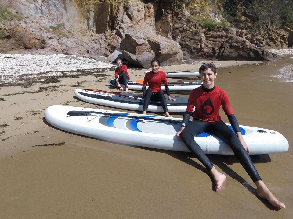 Sup en las playas de O Barqueiro