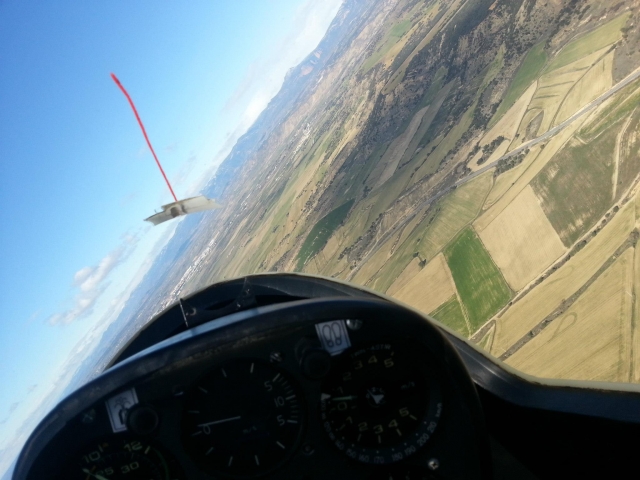  Drehen im Inneren des Segelflugzeugs 