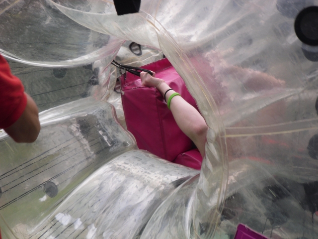  Putting on the giant bubble 