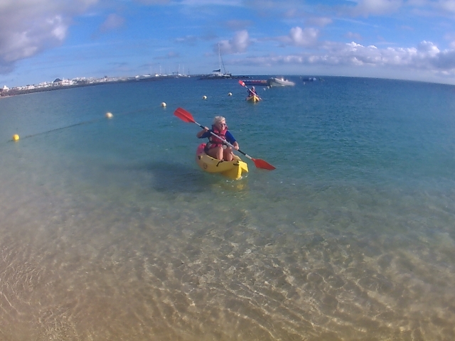 Kayay en playa Blanca