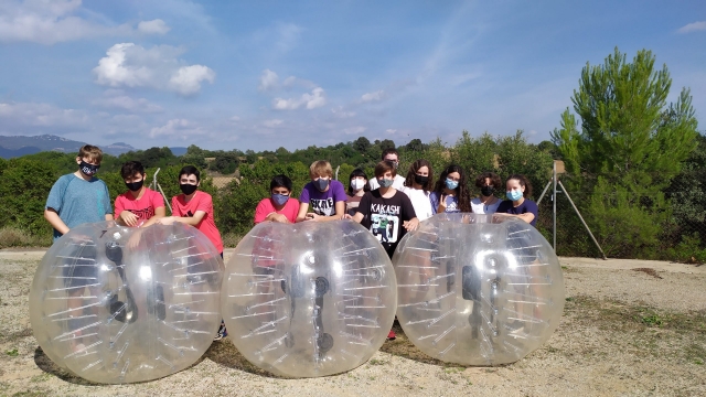 Zorbing con amigos