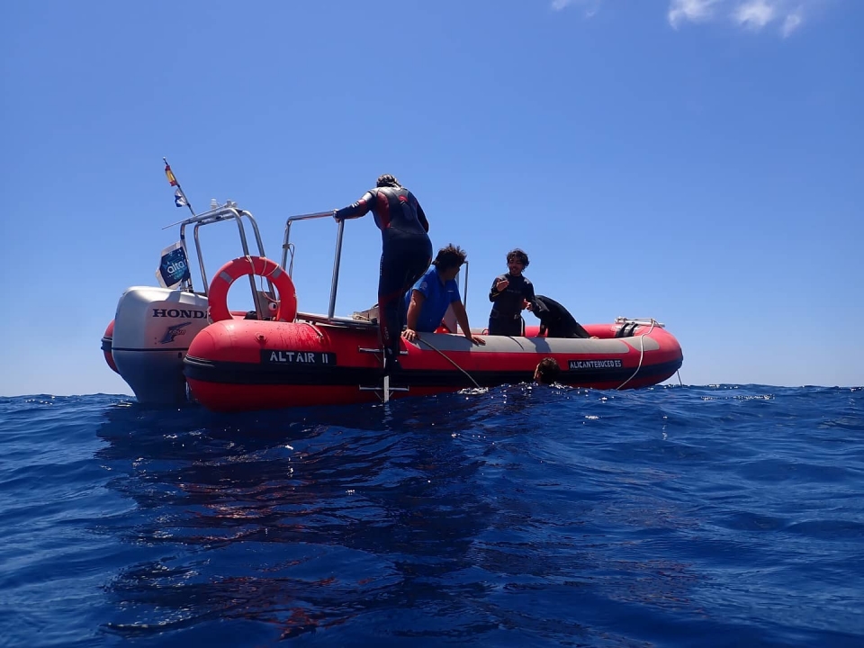 Jornada maritima en lancha