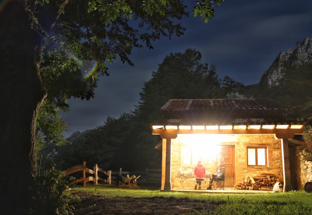 Nachts in der Hütte 