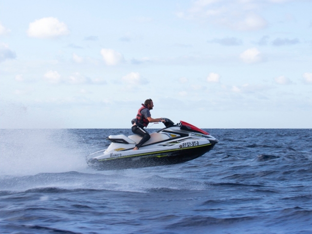 Einzelne Jetski Route 