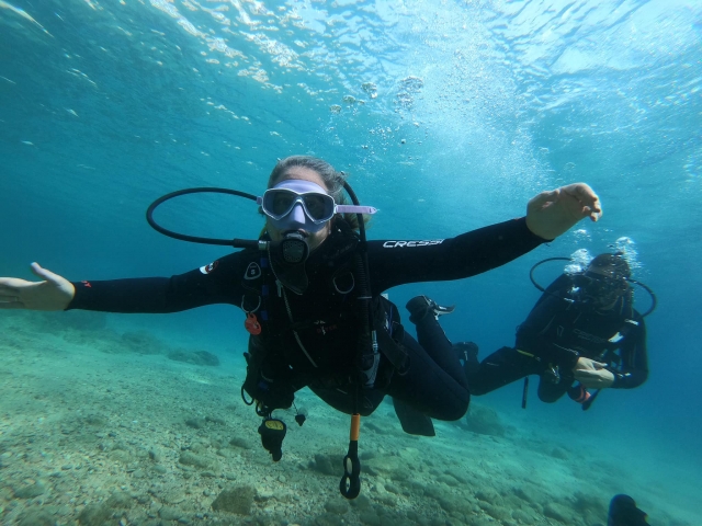 Clase practica de buceo