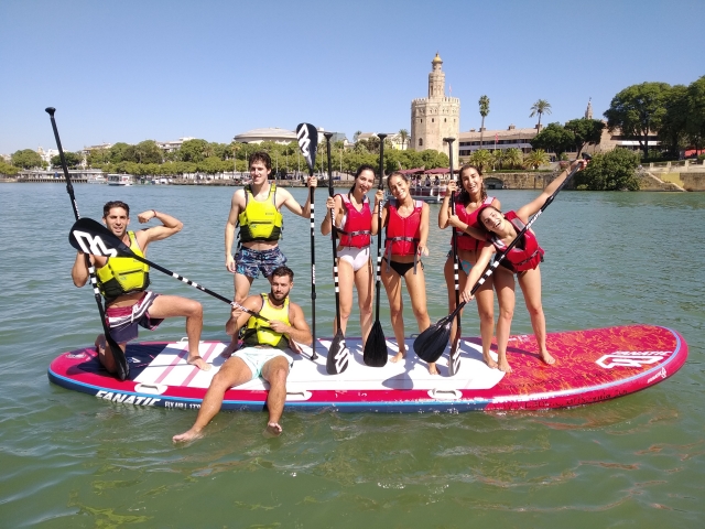  On the Big SUP board in Seville 
