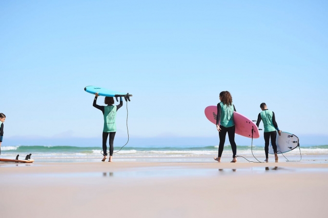  With the surfboards ready 
