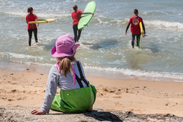  First steps with the surfboard 