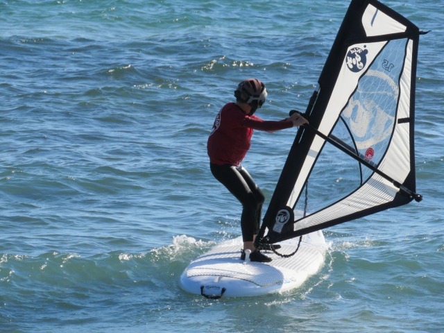 Primera navegación en windsurf