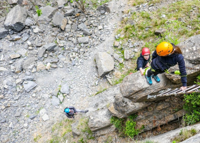  Salita alla via ferrata del Sorrosal