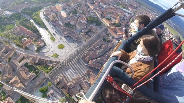  Mongolfiera sull'acquedotto di Segovia 
