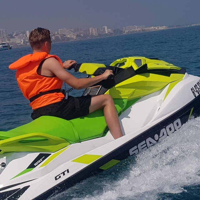  Enjoying jet ski route in Malaga