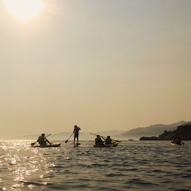  Godersi il tramonto sul paddle surf a Marina del Este