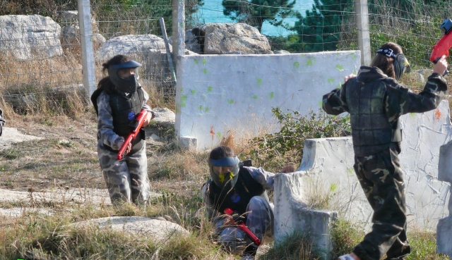  Correre durante la battaglia di paintball 