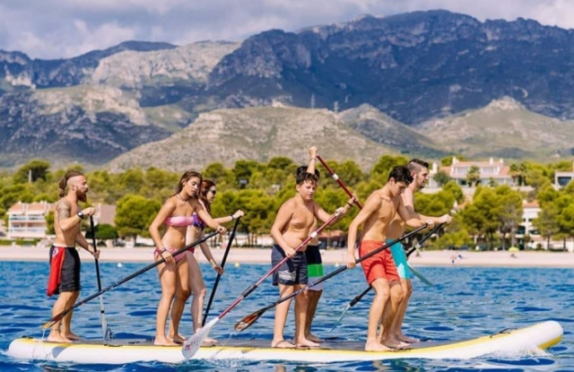 Remando al unísono en la Big SUP