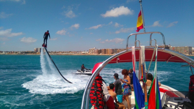  Flyboard vu du bateau 
