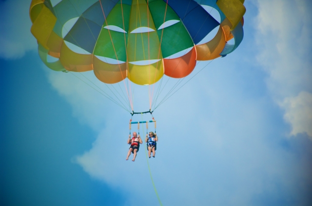 Durante il volo in parapendio 